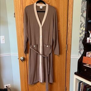 CAbi Tan Knit Cardigan